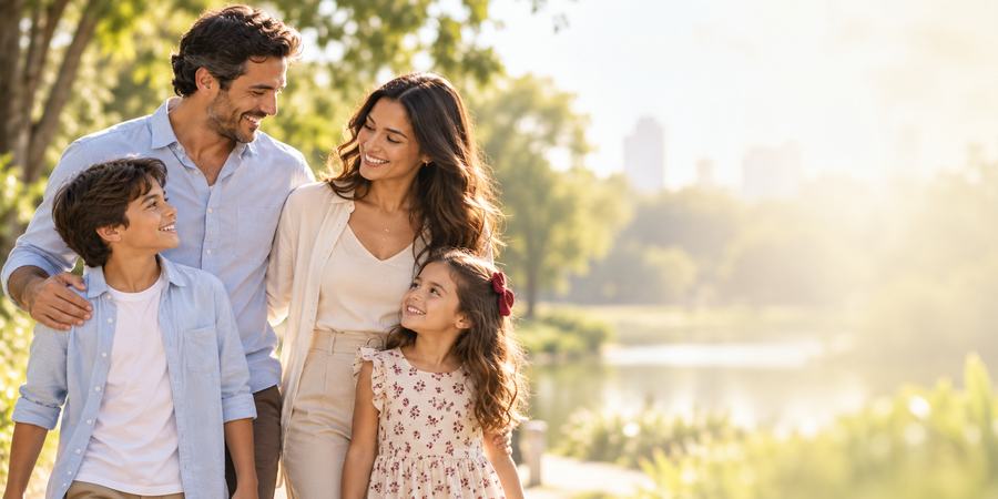 Família com plano Bradesco Saúde em Resende